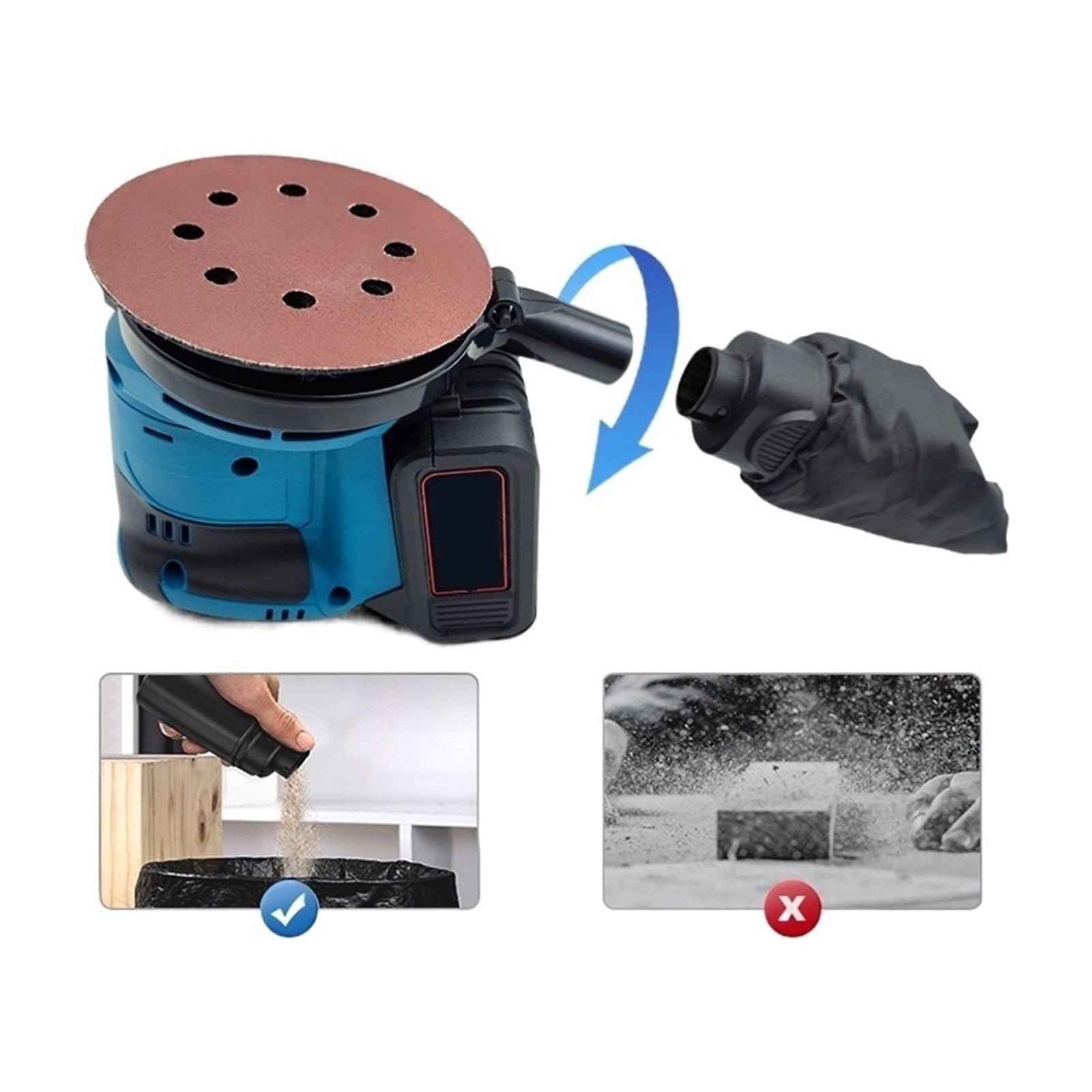 3-Speed 125mm Electric Sander Random Orbital Motor Wood Grinder Polishing Grinding Polisher Sanding Machine ,Low Vibration