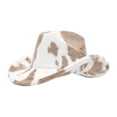 thumbnail image 3 of Cow Print Cowboy Hat for Adults Funny Cowgirl Hat Straw Western Hat Party Hat for Women Men, 3 of 7