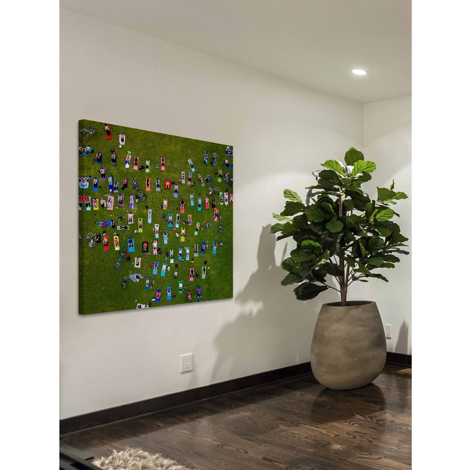 Marmont Hill "People on Towels" by Karolis Janulis Painting Print on Wrapped Canvas
