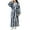 Blue, variant on Women's Long Sleeve Fleece Bathrobe Warm Pjs Long Bath Polar Soft Fall Spring Oversized Comfy Robe Rainbow X-Large