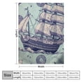 thumbnail image 4 of COMIO  Vintage Nautical Throw Blanket Old Sailboat Anchor Plush Blanket Marine Ocean Themed Fuzzy Blanket and Throws Sea Shell Starfish Fluffy Sherpa Blanket Throw, 4 of 6