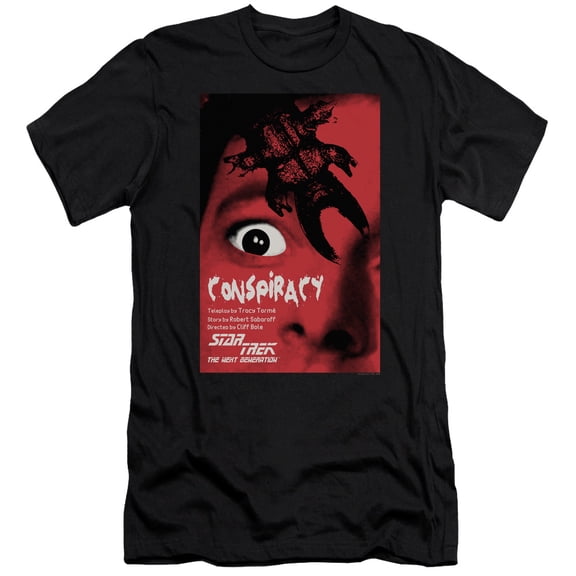 Star Trek Tng Season 1 Episode 25 Premium Canvas Adult Slim Fit 30/1 T-Shirt Black