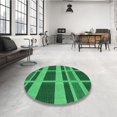 thumbnail image 4 of Ahgly Company Machine Washable Indoor Round Transitional Deep Emerald Green Area Rugs, 8' Round, 4 of 7