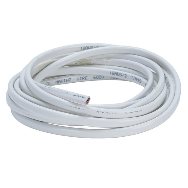 Cable De Alimentación Para Barcos, Impermeabilización De Alambre Marino De Calibre 18 De 10 Pies De Mayor Conductividad Para Automóviles Para Remolques