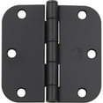 thumbnail image 2 of Stone Harbor Hardware 3-1/2" Door Hinges, 5/8" Radius Corner, Matte Black, 3-Pack, 2 of 4