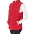 thumbnail image 2 of A2Y Women's Diamond Quilted Padding Zip Front Side Pockets Vest Ruby XL, 2 of 3