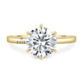 thumbnail image 3 of ESTE ORIGIN 2ct Round Solitaire Lab Grown Diamond Engagement Ring 14K Yellow Gold for Women US 5.5, 3 of 5
