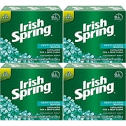 Irish Spring Deep Action Scrub Bar Soap - 3 Bar, 11.25 oz 4 Pack