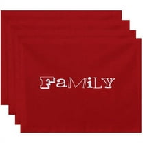 Simply Daisy 18" x 14" Family Word Print Placemats, Set of 4