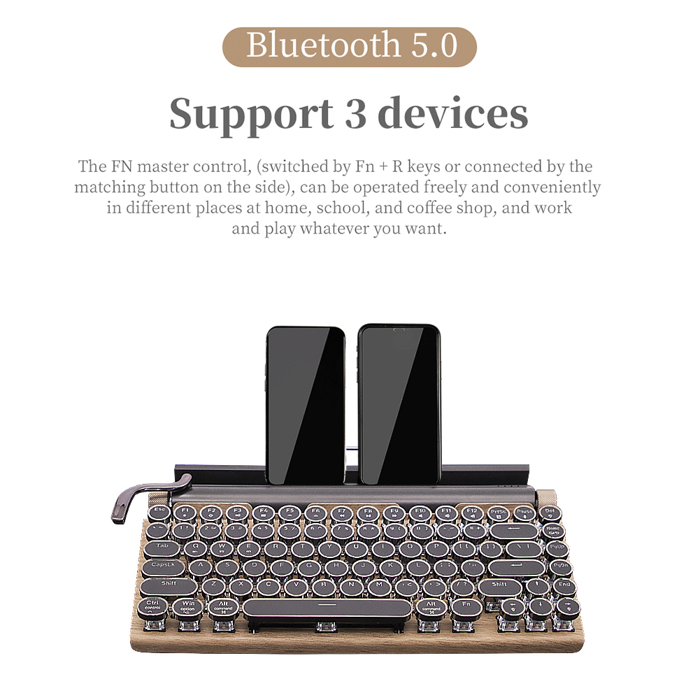 ITIGOITIE 83-Key Retro Mechanical Typewriter Keyboard photo 5