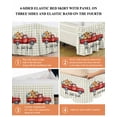 thumbnail image 6 of It's Fall Bed Skirt California King Size 18in Drop, Y'all Thanksgiving Truck Pumpkin Harvest Buffalo Plaid Wrap Around Dust Ruffle Bedskirts, Wrinkle&Fade Resistant Easy Fit Bedskirt with Elastic, 6 of 8