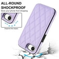thumbnail image 3 of for iPhone 16e Wallet Case with Card Holder, Magnetic Back Folio PU Leather Purse Case for Women Girls, RFID Blocking Protective Flip Stand Phone Cover for iPhone 16e, Purple, 3 of 8