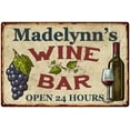 thumbnail image 1 of Madelynn's Rustic Wine Bar Sign Wall Décor Kitchen Gift 12 x 18 Matte Finish Metal 112180056916, 1 of 1