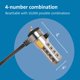 thumbnail image 2 of Candado de cable combinado Kensington K64673AM para ordenadores portátiles, 2 of 8
