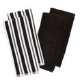 thumbnail image 2 of 4-Piece Kitchen Towels Solid Black & Stripe Terry Towel Real Living, 2 of 7