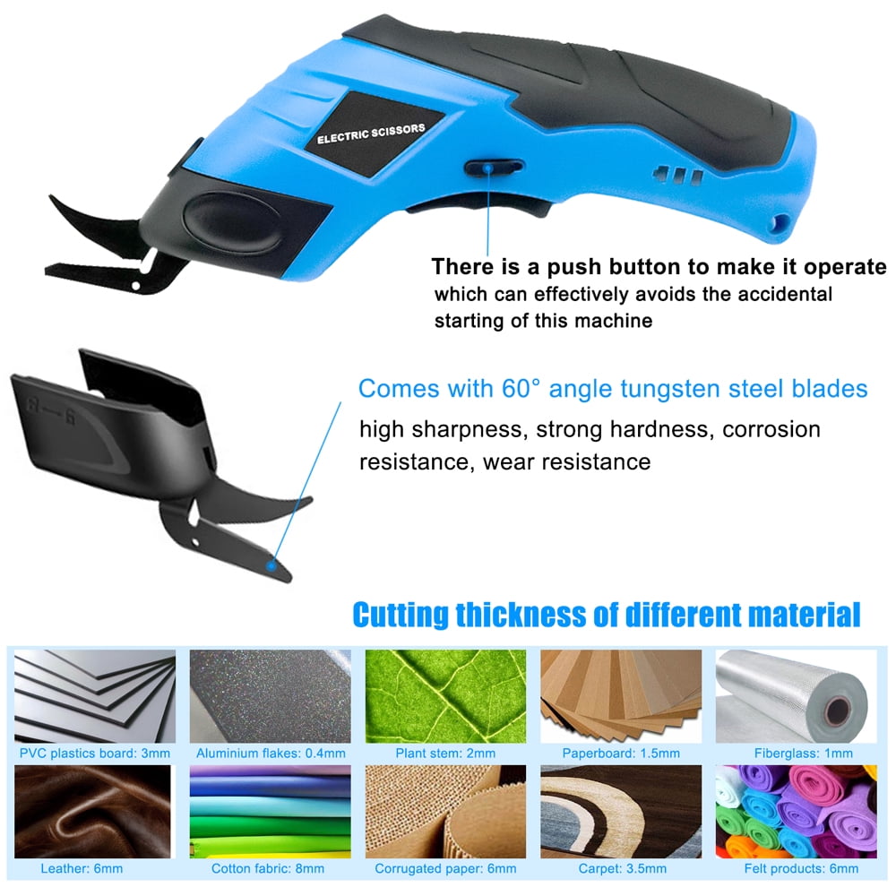 Electric scissors,Portable Fabric Leather Handheld Cloth Cutter Cloth Cutter Portable Hxber Buzhi Siuke Scissors Handheld Twirltide