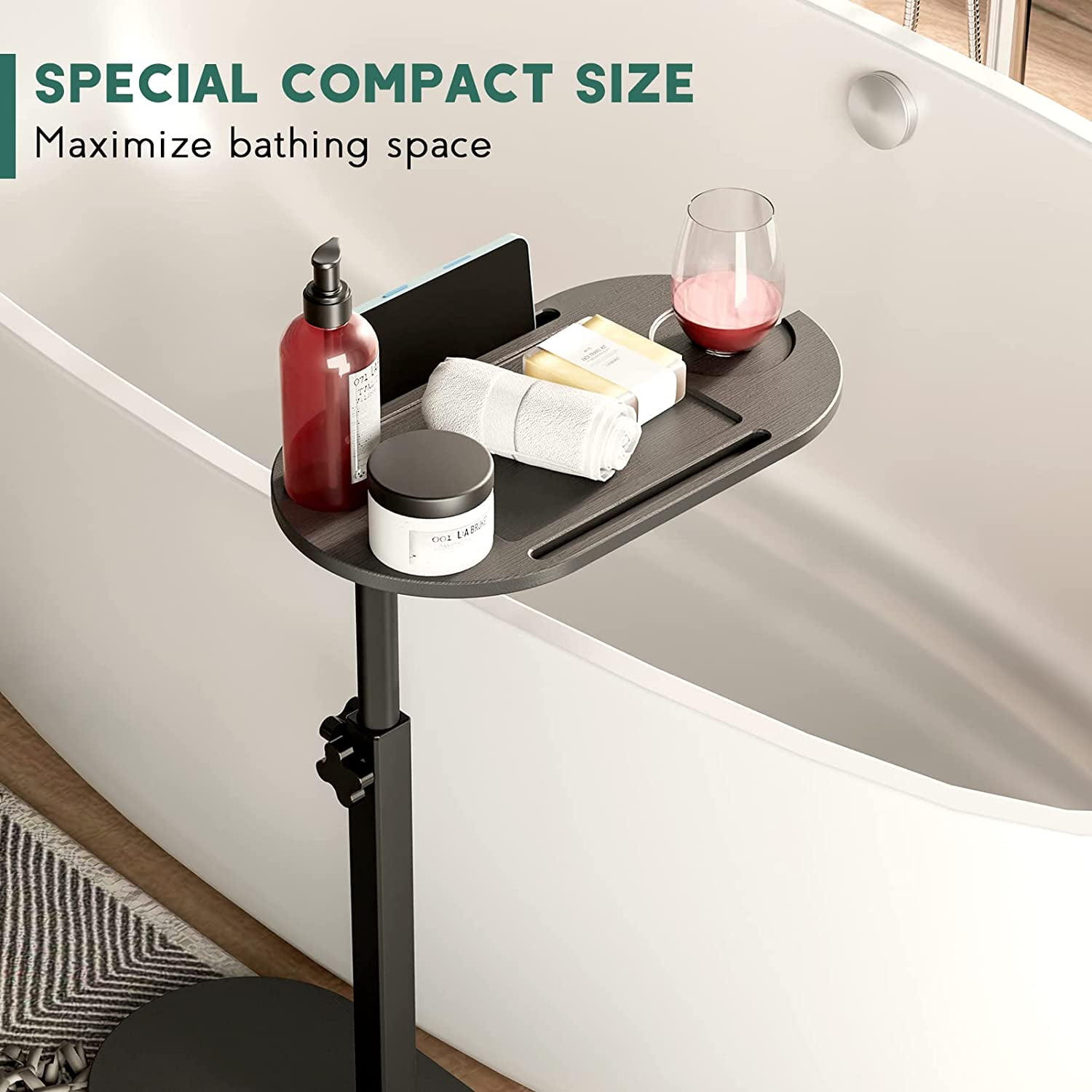 Bathtub Tray Bath Caddy Tray 29.53''~42.91'' for Tub Bathtub Stand