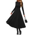thumbnail image 4 of Vestido PRETTYGARDEN 2025 Elegante de Manga Larga Midi Negro M, 4 of 8