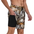 thumbnail image 3 of Goofa Cut Cats Printed Men's Swim Trunks Board Shorts Quick Dry Mens Swimming Trunks with Compression Liner,Breathable Fit Hawaii Beach Shorts-Medium, 3 of 9