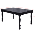 thumbnail image 5 of Home Design Lily Rectangular Dining Table, Black Finish, Turned Legs, Modern Classic Style, Durable Construction, Easy Assembly, Perfect Dining Room Table, 5 of 5
