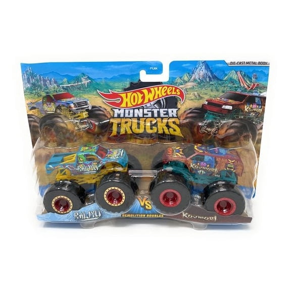 Hot Wheels Monster Trucks Play Vehicles, 2 Count