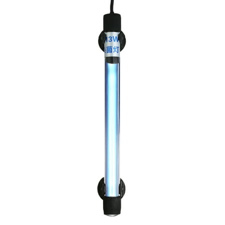 13W UV Light Sterilization Lamp Submersible Ultraviolet Sterilizer Water Disinfection for Aquarium Fish Tank Pond (Best Submersible Uv Sterilizer)