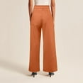 thumbnail image 4 of EDFBUYKRS Female Women Pants Casual Women's Pants Plus Size Casual Omen's Wide Leg Pants Work Business Casual Loose High Waisted Dress Palazzo Flowy Trousers Xl, 4 of 6