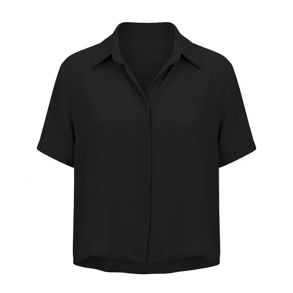 Blusa Quarry para Dama, Camisera MC Negro Talla EG