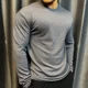 thumbnail image 3 of Camiseta Unicolor Superior para Hombre Verde Gimnasio Running Ropa Lisa para Hombre Manga Larga Es Larga Elasticidad Alta Marca F Bulk A, 3 of 5