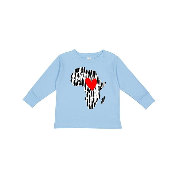 Inktastic Black History Month Ink Print African Heart Boys or Girls Long Sleeve Toddler T-Shirt