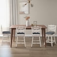 thumbnail image 3 of Costway Set of 2 Swivel Bar Stools Counter Height Upholstered  Faux Leather Dining Chair, 3 of 9