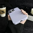 thumbnail image 4 of Matte Titanium gray Lichee leather pattern phone case for iPhone 16 15 14 13 12 11 Pro Max metal lens frame shockproof hard case Dark Purple For iPhone 16, 4 of 6
