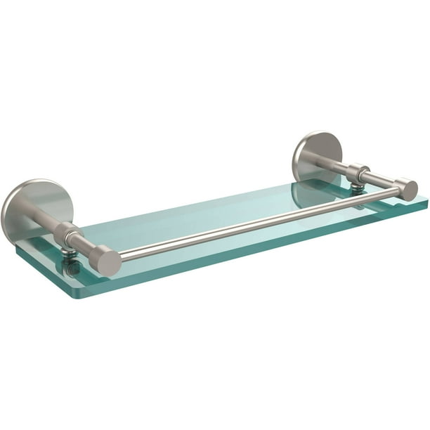 16" Tempered Glass Shelf with Gallery Rail (Build to Order) Walmart