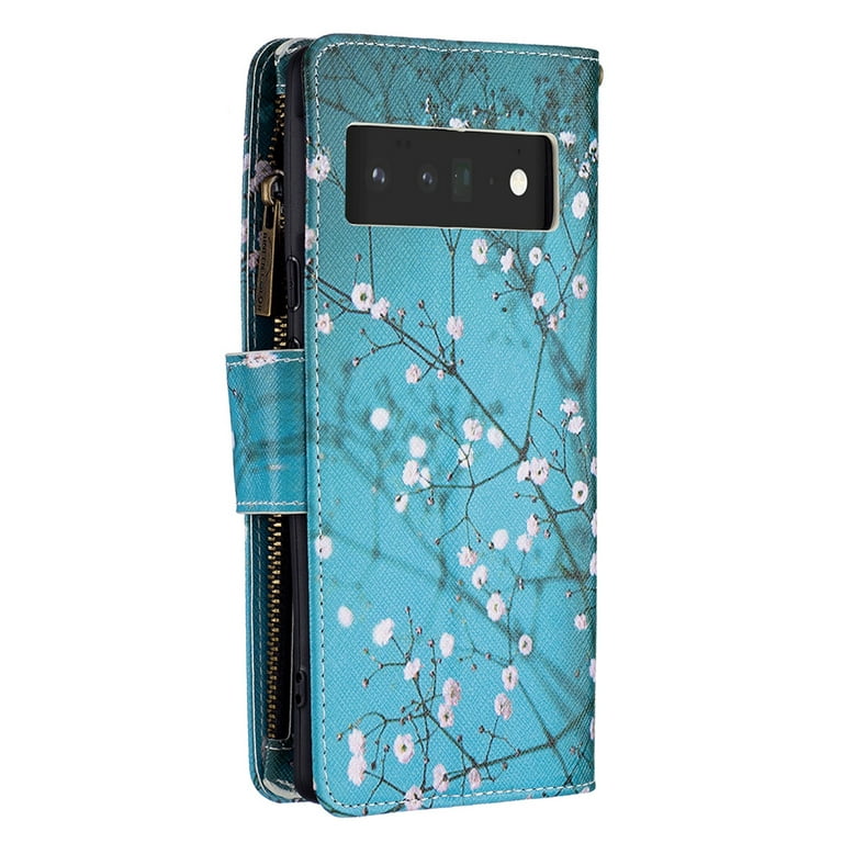  Phone flip case Premium Leather Wallet Case Compatible with  Xiaomi 11T with Card Slot Case, Zipper Leather Case,Magnetic Premium PU Leather  Cover Flip Case Embossed Floral Leather Cover for Woman'S Ca 