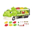 thumbnail image 3 of Camión de transporte de dinosaurios con luces y sonidos para niños pequeños verde, 3 of 9