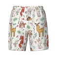 thumbnail image 4 of Lsque Mens Swim Trunks Cute Little Animals Pattern - Bathing Suit Compression Liner - Beach Swim Shorts Swimwear - (S-3XL) - Stretch Quick Dry -X-Large, 4 of 9