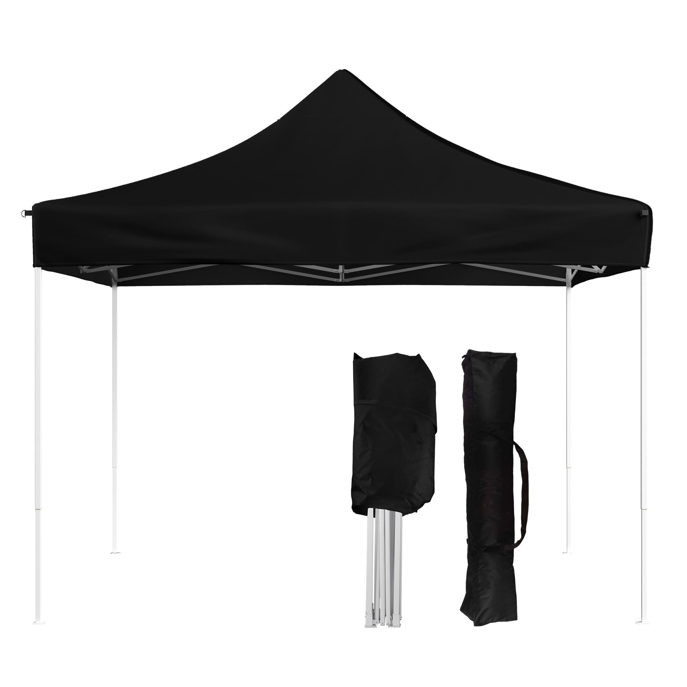 Stalwart 10x10 ft Pop Up Canopy Tent - UPF30 Beach Tent Sun Shelter, Black