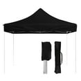 thumbnail image 2 of Stalwart 10x10 ft Pop Up Canopy Tent - UPF30 Beach Tent Sun Shelter, Black, 2 of 11