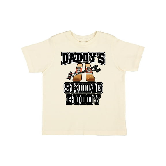 Inktastic Daddys Skiing Buddy Kids Skis Boys or Girls Toddler T-Shirt
