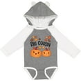 thumbnail image 3 of Inktastic Big Cousin Pumpkins with Fall Leaves Boys or Girls Long Sleeve Baby Bodysuit, 3 of 5