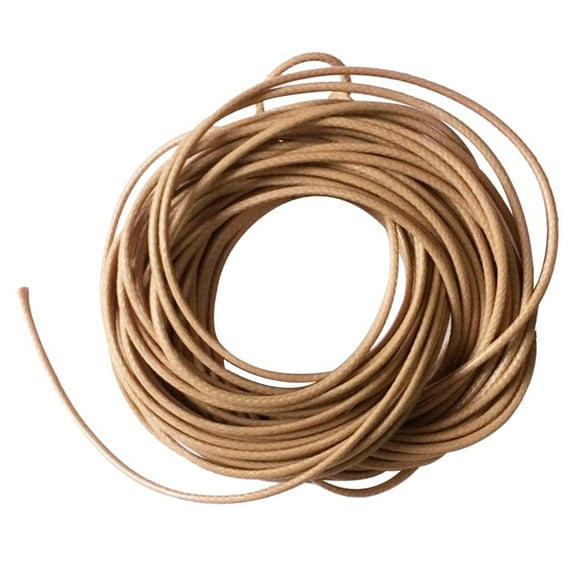 Colorful Waxed Cord, Waxed Thread, 1.5mm Jewelry Making Macrame Cord for Leather Craft DIY Necklace Bracelet Cord, 22 Colors,Each of 10 Meters , Beige