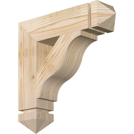 

Ekena Millwork 3 1/2 W x 16 D x 16 H Funston Arts & Crafts Smooth Bracket Douglas Fir