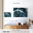 thumbnail image 4 of Elephant Stock Abstract Blue Marble Wall Art - Horizontal Canvas Wall Art - Living Room Wall Decor - Abstract Canvas - Gold And Blue Decor - 24" x 16", 4 of 8
