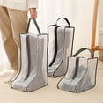 thumbnail image 4 of 2 pares de bolsas de almacenamiento para botas altas, bolsas portátiles impermeables a prueba de polvo con cremallera y asa para caza, senderismo, pesca, 4 of 5