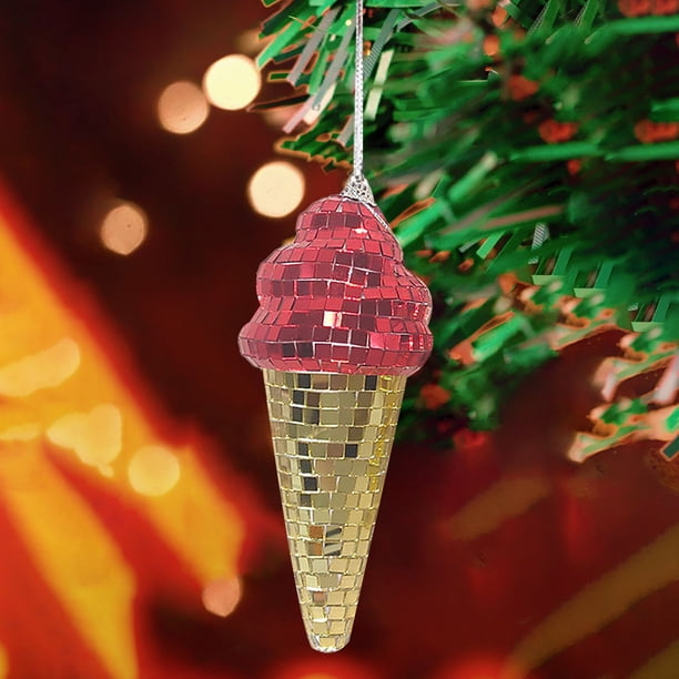Decoraciones de Halloween, adornos de Halloween, regalos de Halloween, decoraciones para árboles de Navidad, adornos de helado, decoraciones para fiestas, adornos de helado