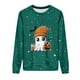 thumbnail image 4 of Heisall Womens Hoodies Halloween-themed Sparkling Print Round Neck Long Sleeve Fleece-lined Casual Sporty Fashion Sweatshirts, 4 of 9