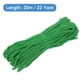 thumbnail image 2 of Uxcell Twisted Cord Trim 22 Yard 0.2 inch 3-Ply Twine Braided Rope Shiny Thread String for Craft Gift Bag Curtain Dark Green, 2 of 7