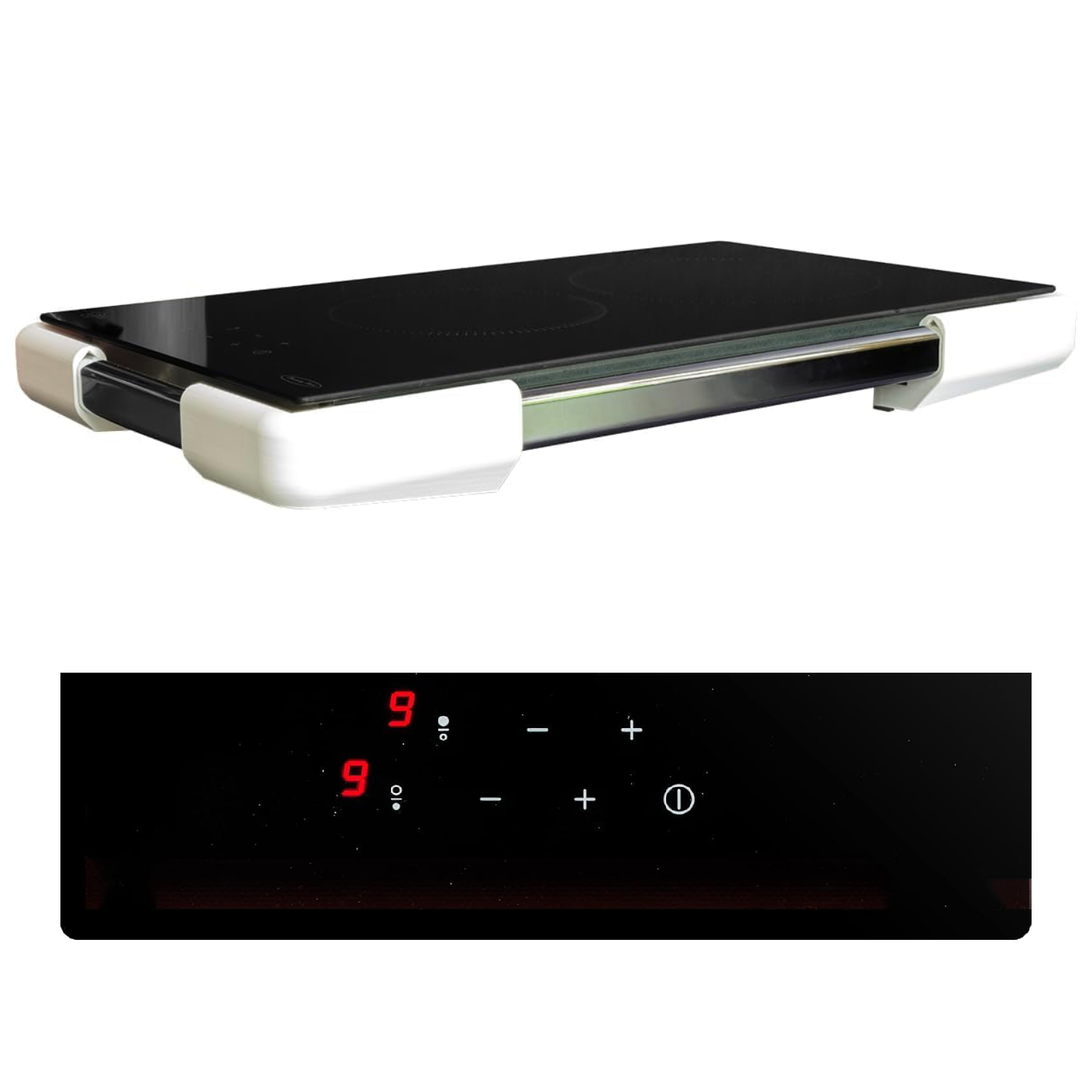 Aoile 4 Burner Electric Cooktop, 7400W Built-in Electric Stove Top with Overheat Protection, Kids Lock & Timer, 240V, Black