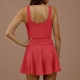 thumbnail image 6 of Women's Tennis Mini Dresses, Workout Skort Built in Shorts Golf Athletic Sleeveless Jumpsuits, Summer Active Stretchy Romper Dress XL, 6 of 8