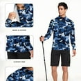 thumbnail image 6 of UPF 50+ Sun Protection Hoodie for Men Long Sleeve shirts with Mask Hiking Fishing Performance T-Shirts Light Breathable Tops Quick Dry Athletic Stretch UV SPF T-Shirts Going Out Fishing Clothes, 6 of 7